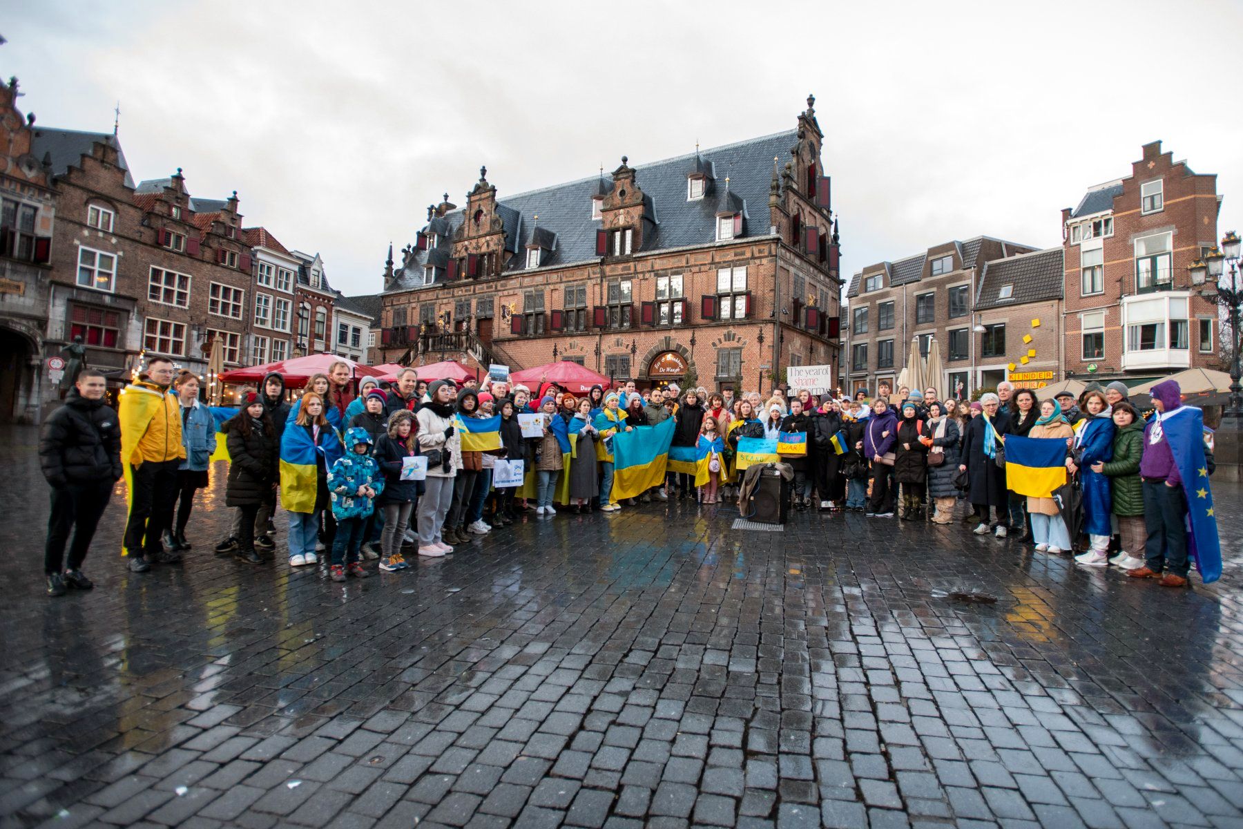 Demo Ukraine 24 febr 2023 Nijmegen